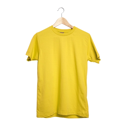 GARDENYA SARI L SIFIR YAKA TİŞÖRT