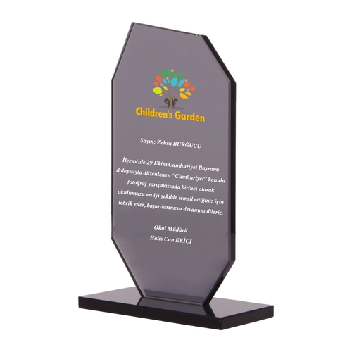 OSKAY SİYAH KRİSTAL PLAKET