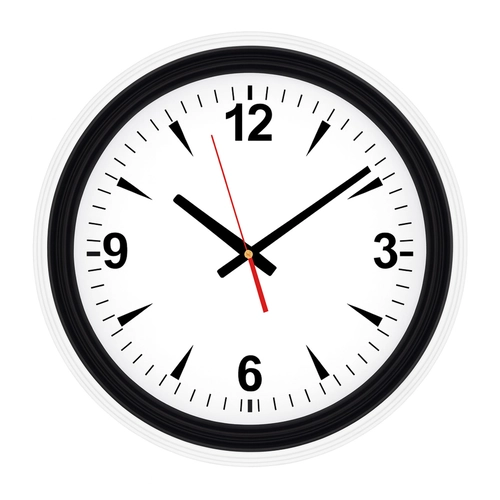 SEDNA526 SİYAH-BEYAZ BRİSTOL KADRAN DUVAR SAATİ (480 MM)