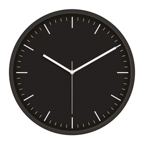 MİMAS186 SİYAH PLASTİK KASA DUVAR SAATİ (380 MM)