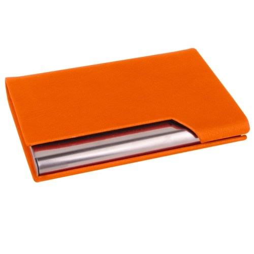 PAYİDAR TURUNCU DERİ KARTVİZİTLİK