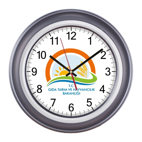 BENDİS509 BEYAZ-GÜMÜŞ BRİSTOL KADRAN DUVAR SAATİ (400 MM)