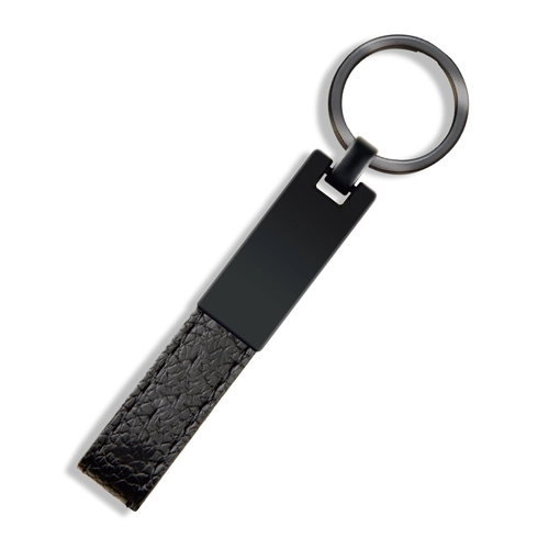 ANZER SİYAH METAL - DERİ ANAHTARLIK